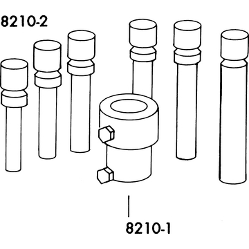 Pressdornsatz, 6-teilig (Durchm.16, 18, 20, 22, 25 und 30 mm)